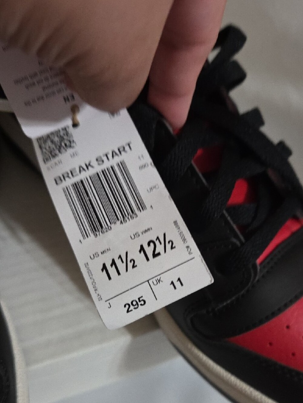 ADIDAS Break Start Black/Red US Unisex Men Size 11.5/Women Size 12.5 (NWT) - Picture 9 of 9